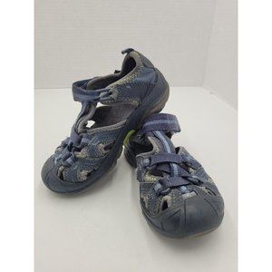 Merrell Sandals Unisex Kids 10 M Navy Hydro Leather Hiking Fisherman Water Youth